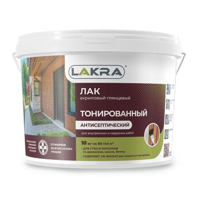 Лак тонированный акриловый с уф-фильтром дуб 2,5 кг Лакра